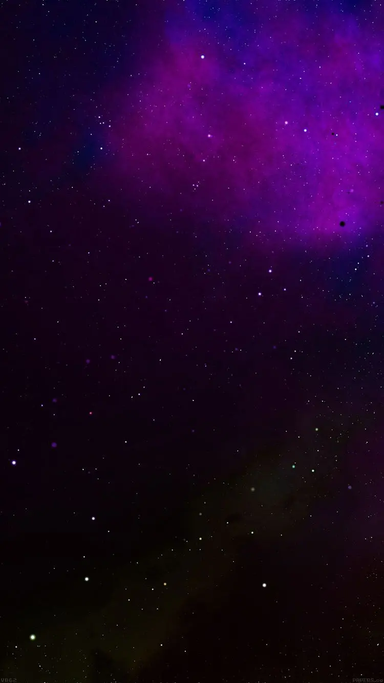 Purple and blue galaxy nebula image with tiny stars for your phone