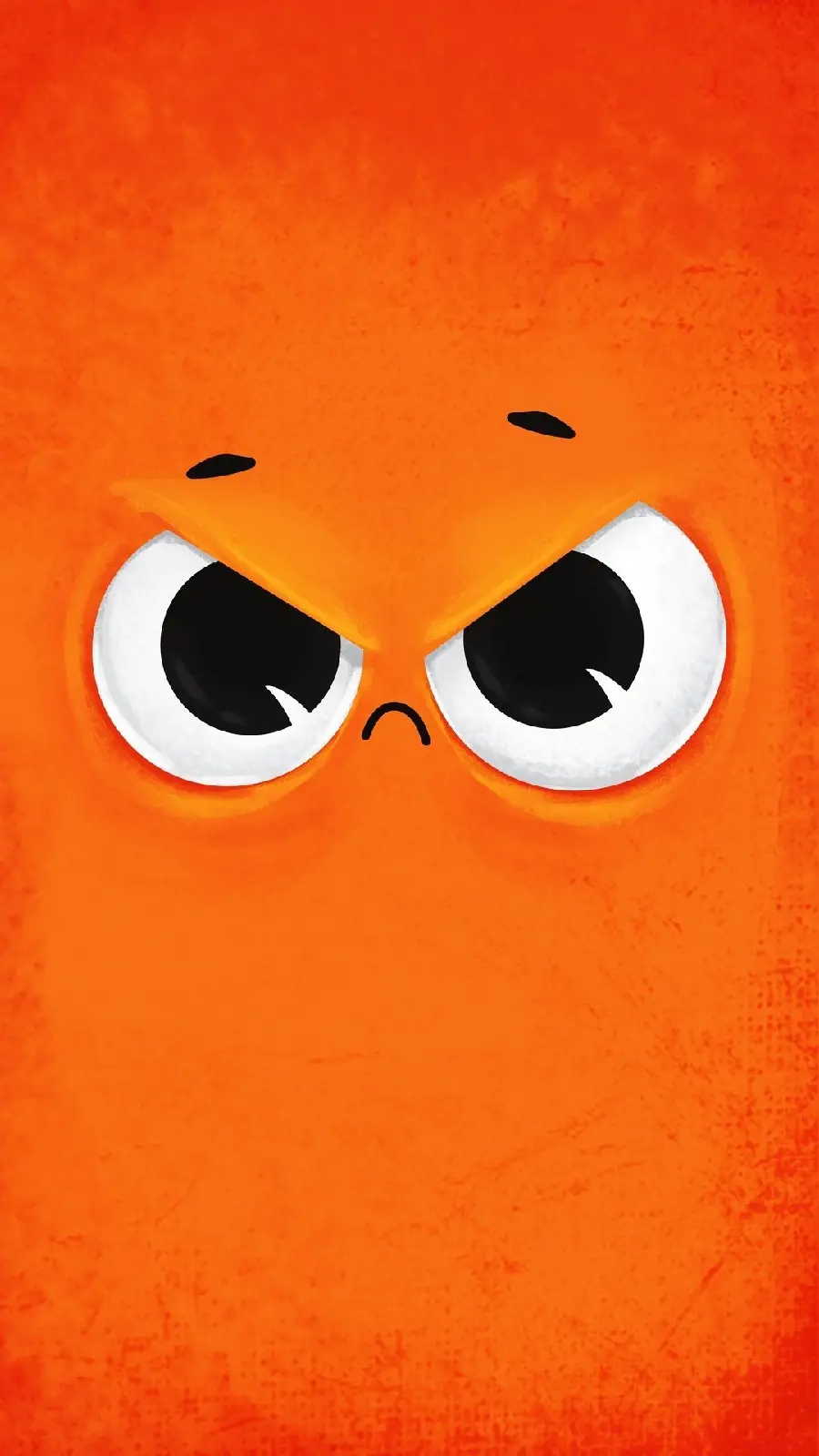 Cute background of angry emoji in red 