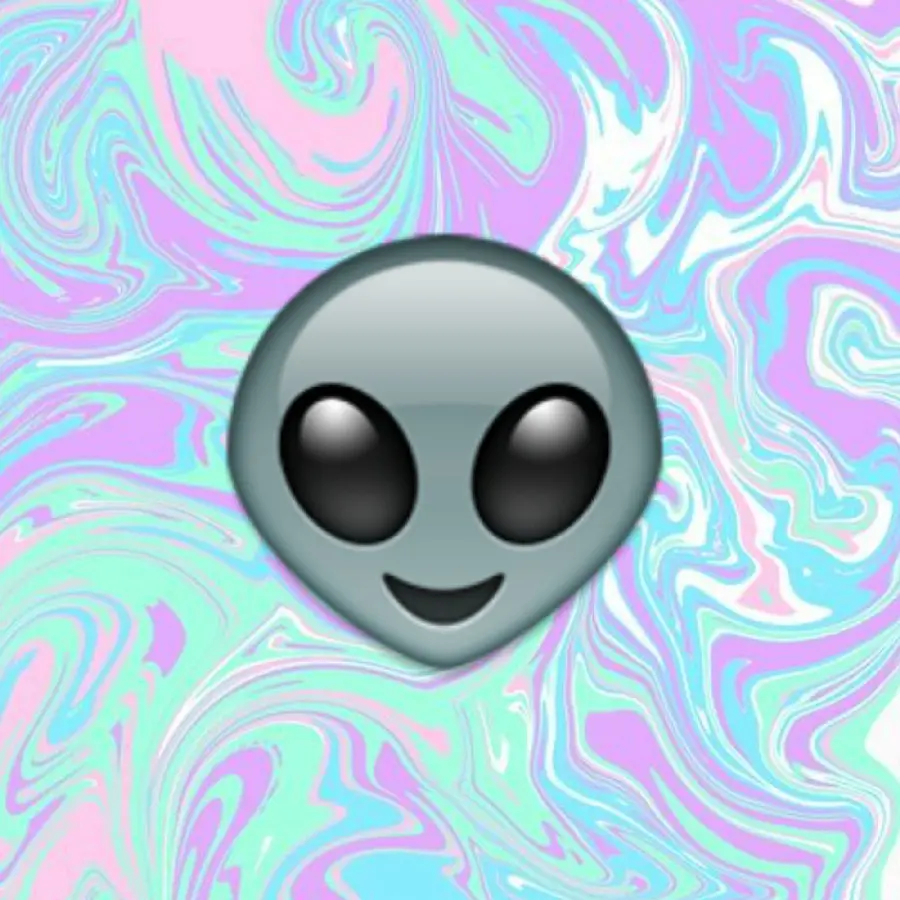 Download background image of scary ghost emoji with watercolor background