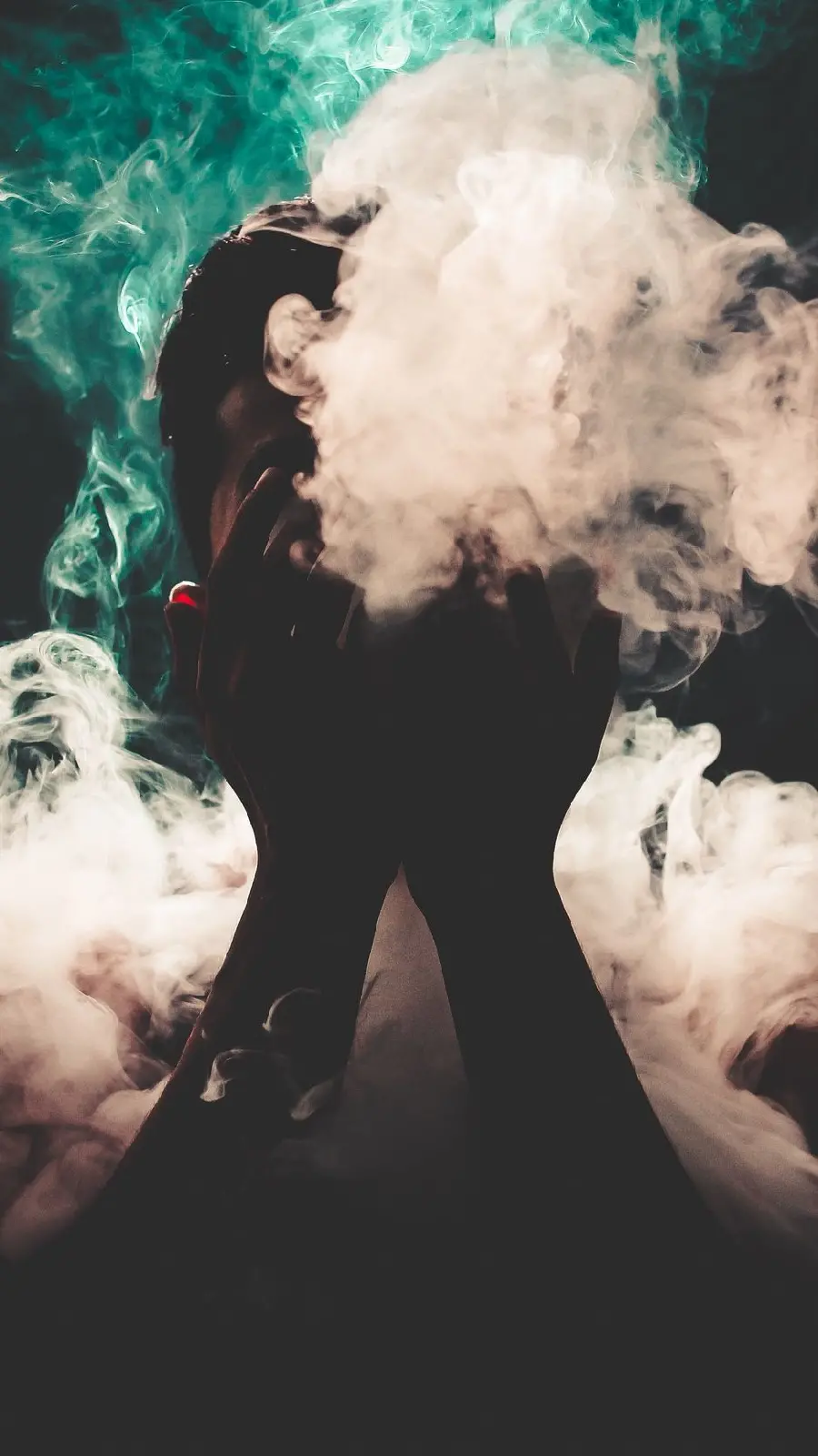 Powerful Boy Photo in Thick Cigarette Smoke for Profile 
