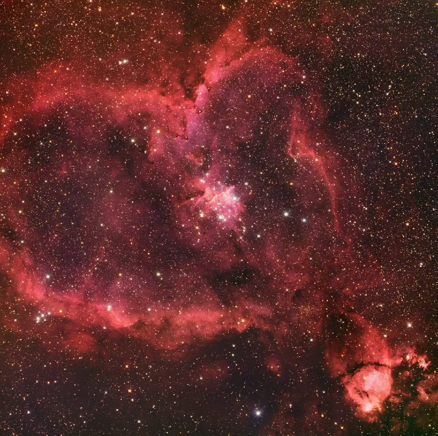 Download the outstanding background image of the Heart Nebula in HD quality