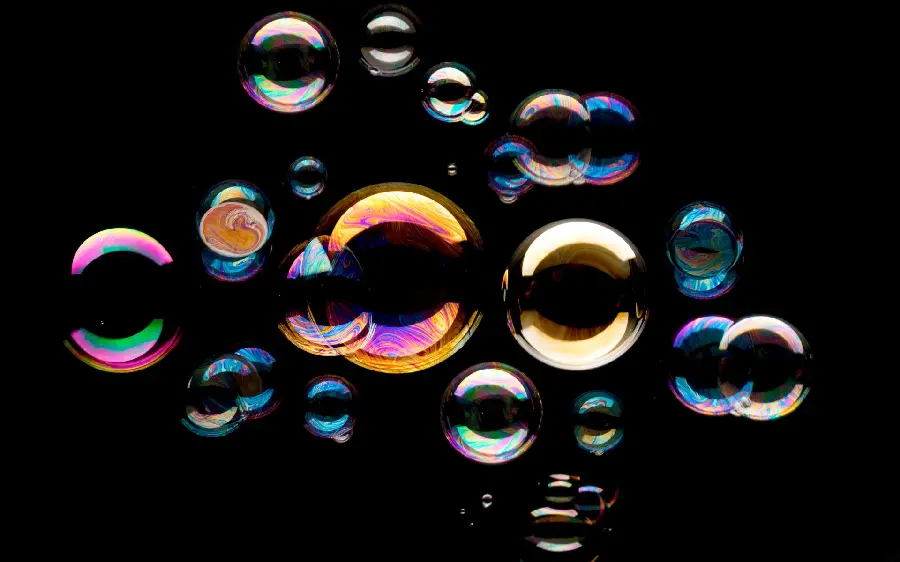 Spectacular background with colorful foam and soap bubbles 2022