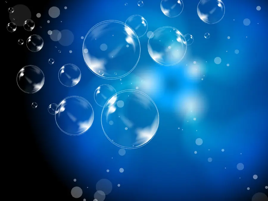 High quality and unique image of soap bubbles 