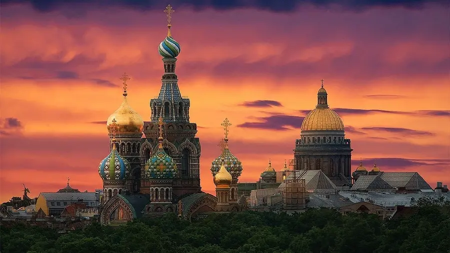 Stock photo of the Church of the Savior on Blood in St. Petersburg, Russia