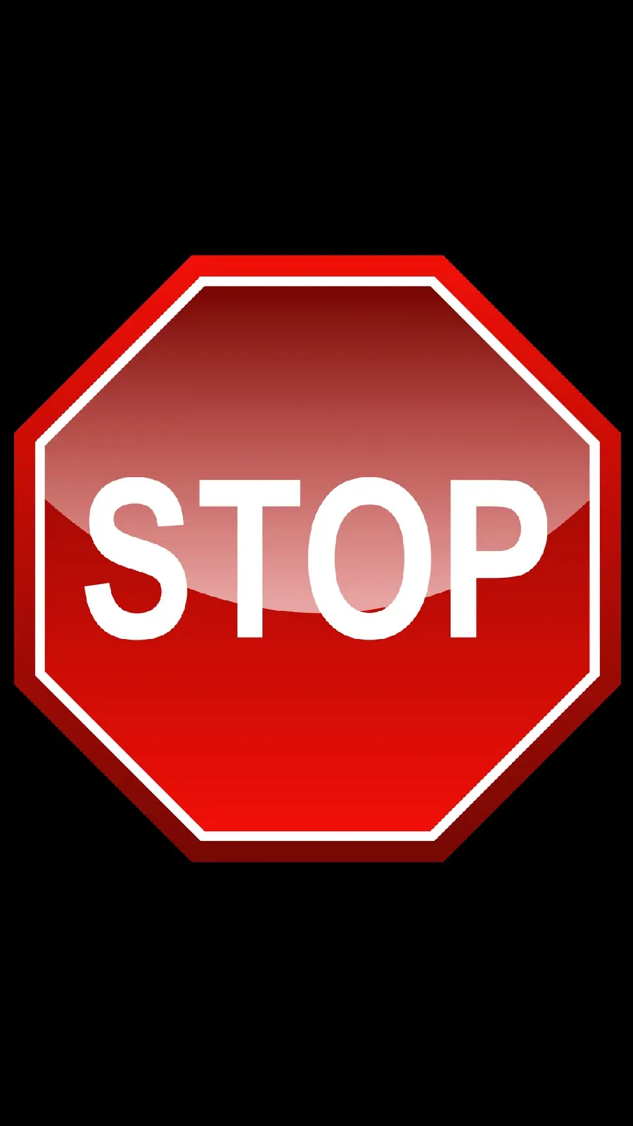 Precise vector image of red stop sign in HD quality