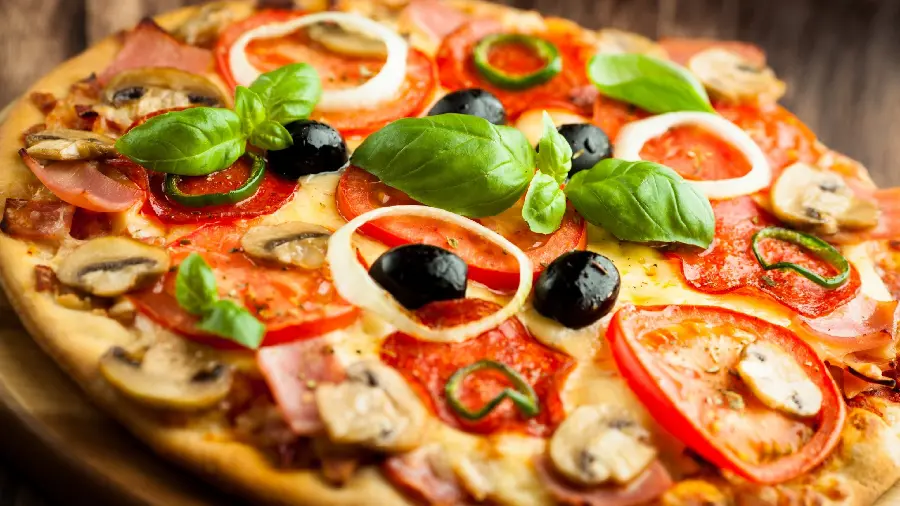 The latest photo of a charming and delicious pizza with special quality 