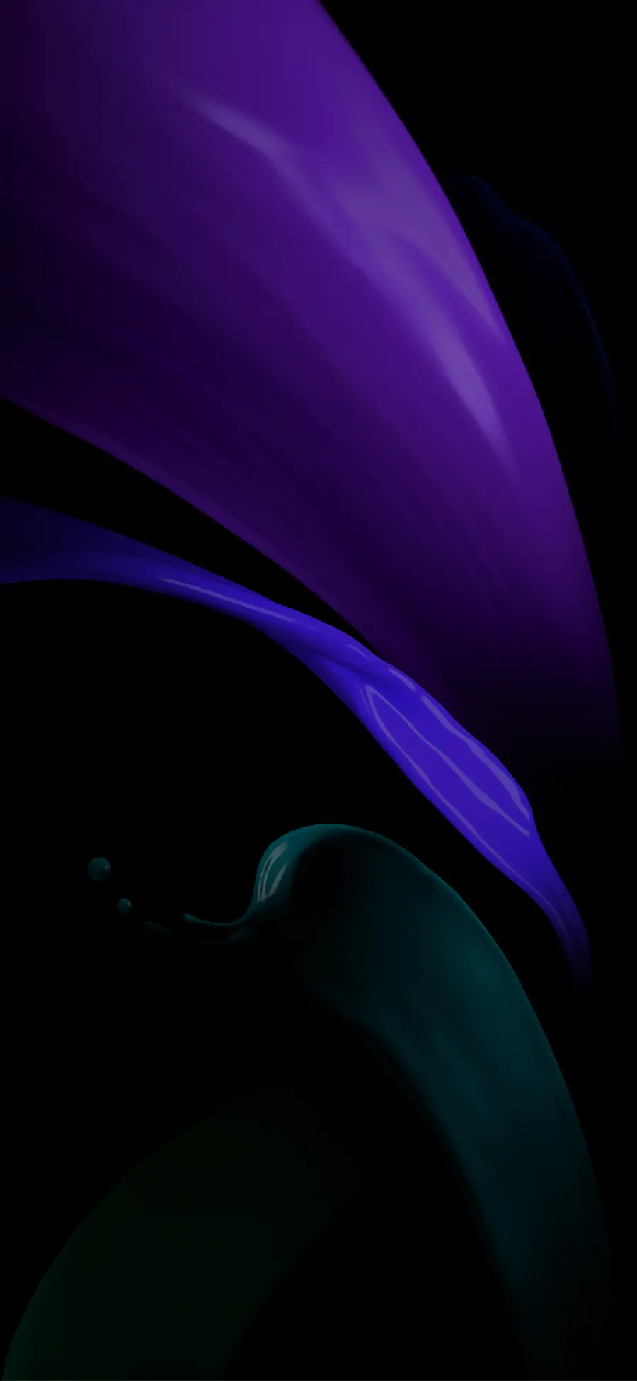 Full HD wallpaper of the Samsung Z Fold phone with a cool purple theme