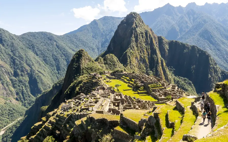 Interesting background photo of Machu Picchu, the ancient Inca building in high quality
