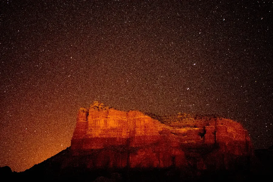 Background of the Arizona desert at night with bright stars in hd quality