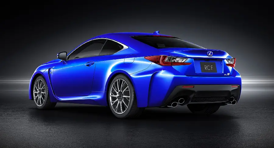 Download the image of the brilliant background of the Lexus RC F with suitable tires and rims