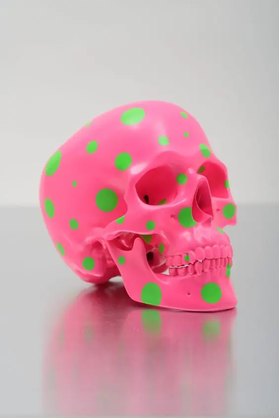 Fantasy Profile Picture of Pink and Green Spotted Skull