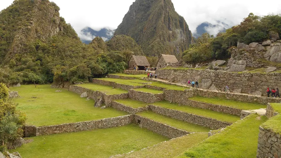 Fantasy and lively image of the city's cute houses and agricultural lands Machu Picchu