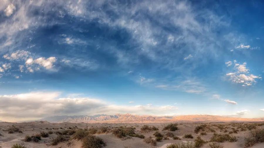 Widescreen nature wallpaper with a spectacular image of the blue sky 