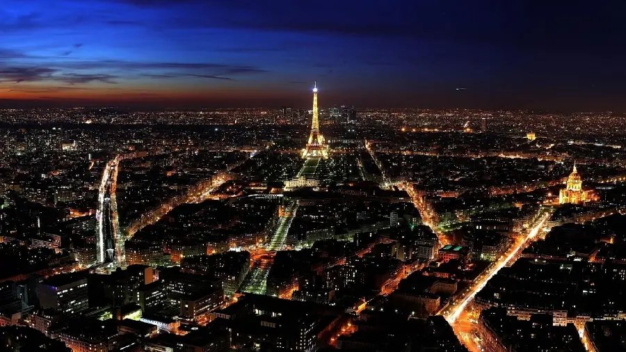Download a memorable stock image of the view of the sights of the bustling city of Paris, a symbol of French culture