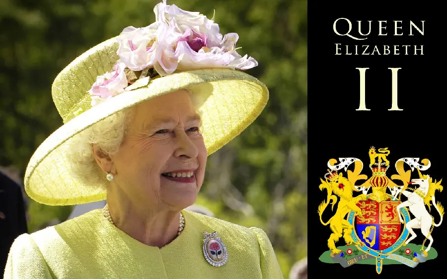 Close-up of Queen Elizabeth with her famous smile