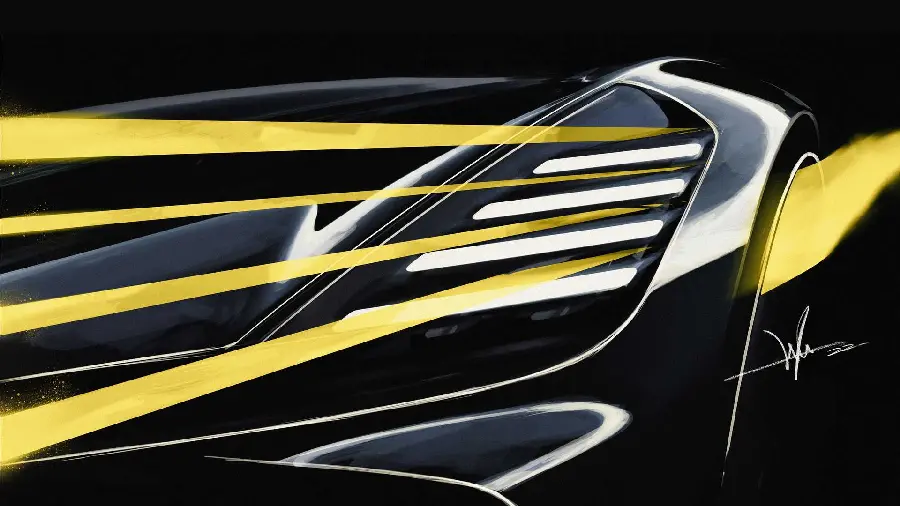 Photo of the new and attractive lights of the Bugatti Mistral