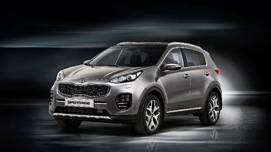A stylish and stylish Kia Sportage SUV in a beautiful view