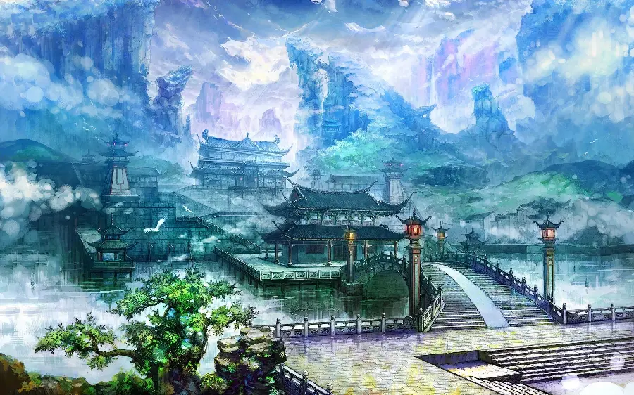 Awesome photo of a game scene with a cold theme for Windows 11 background
