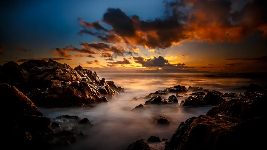 Special quality sunset stock photo along the sea