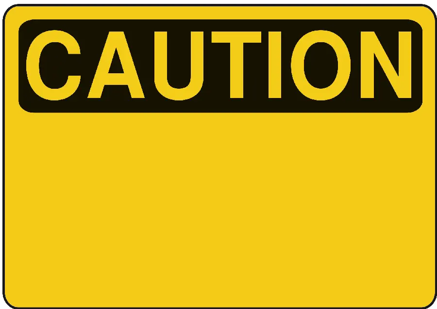 English danger sign in a yellow frame and attractive for printing