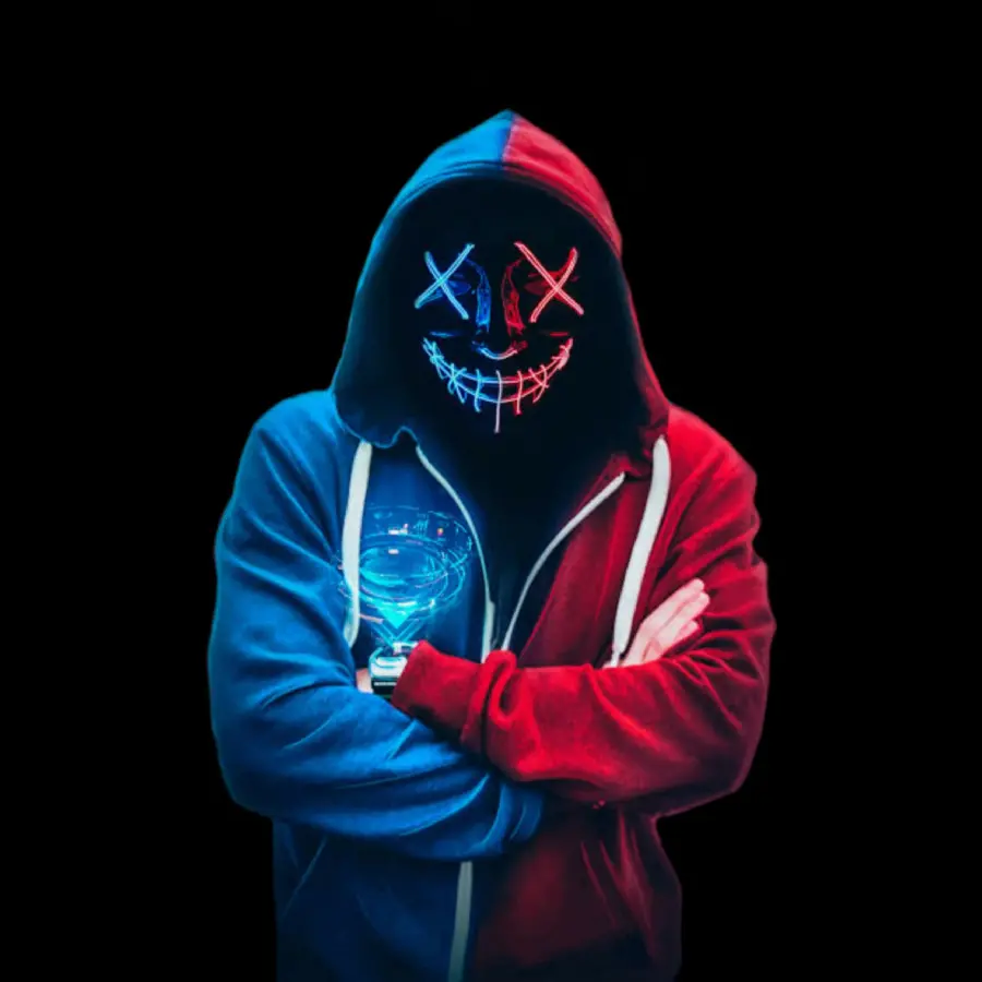 Very high quality photo of a masked boy for WhatsApp profile 