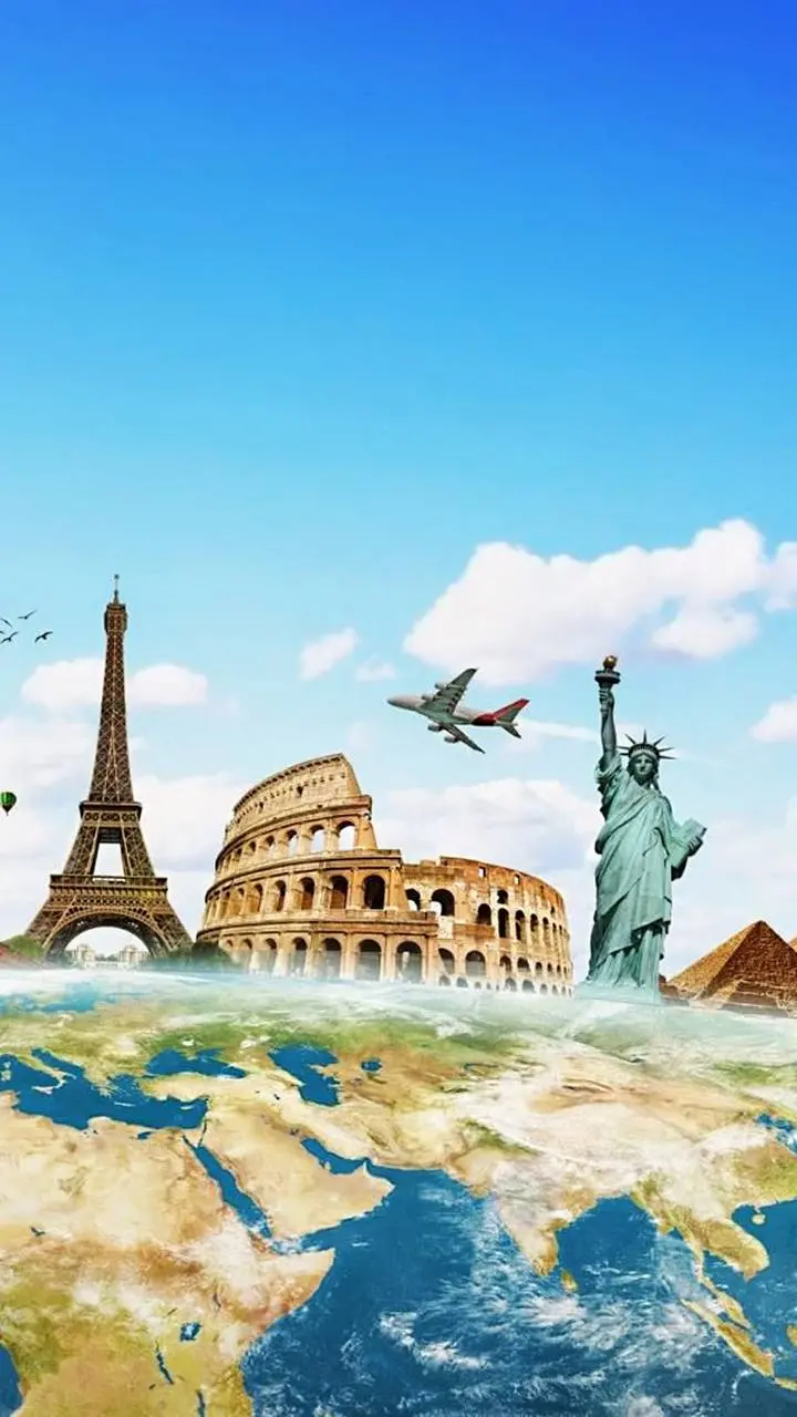 Open-layer photo of a tourist tour for Photoshop background