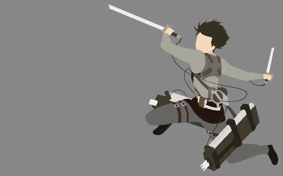 Digital Painting of Attack on Titan Character Captain Levi
