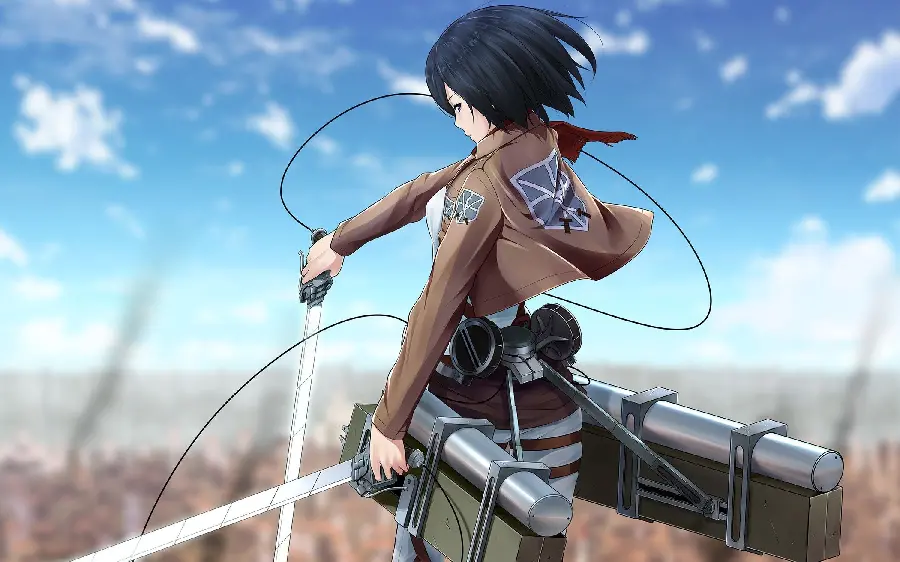 Popular Anime Background of Mikasa Ackerman for Windows 10 and 11
