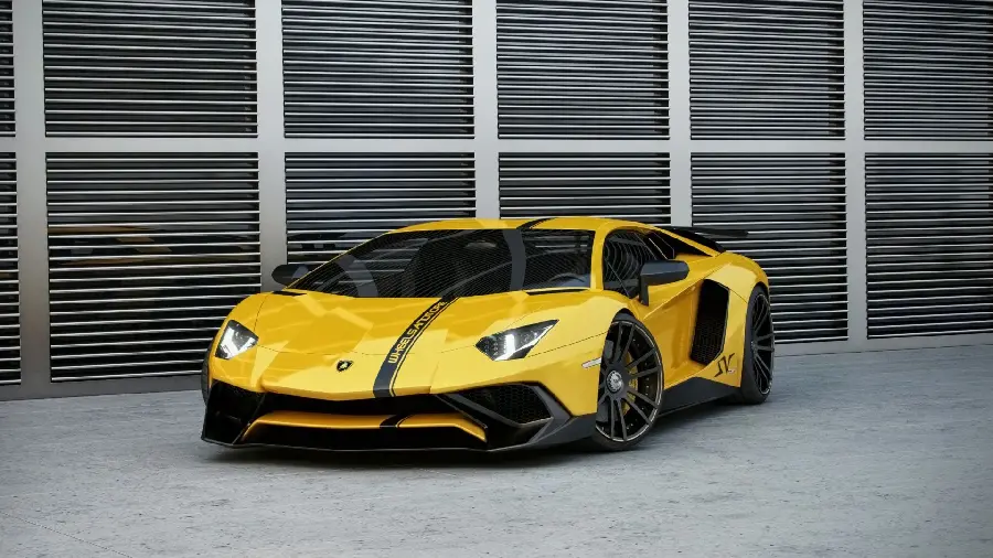 Latest photo of yellow Lamborghini car for mobile wallpaper 