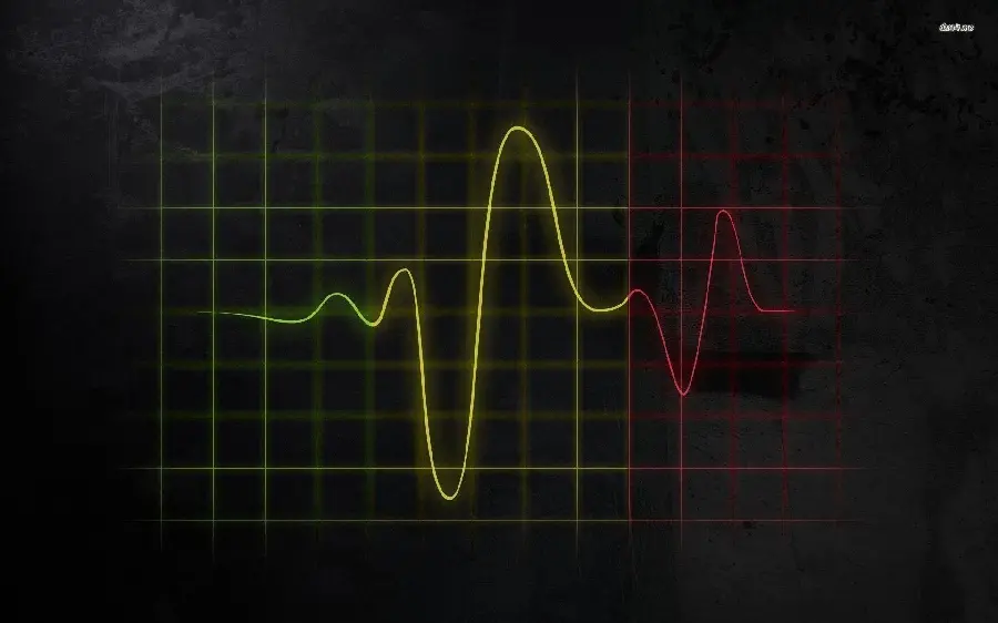 Dark background with laptop equalizer design