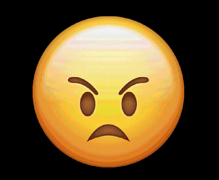 Digital photo of yellow angry emoji with HD quality 