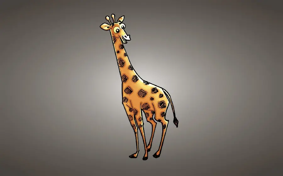 Download new image of a beautiful giraffe with a nude background for laptop and computer backgrounds
