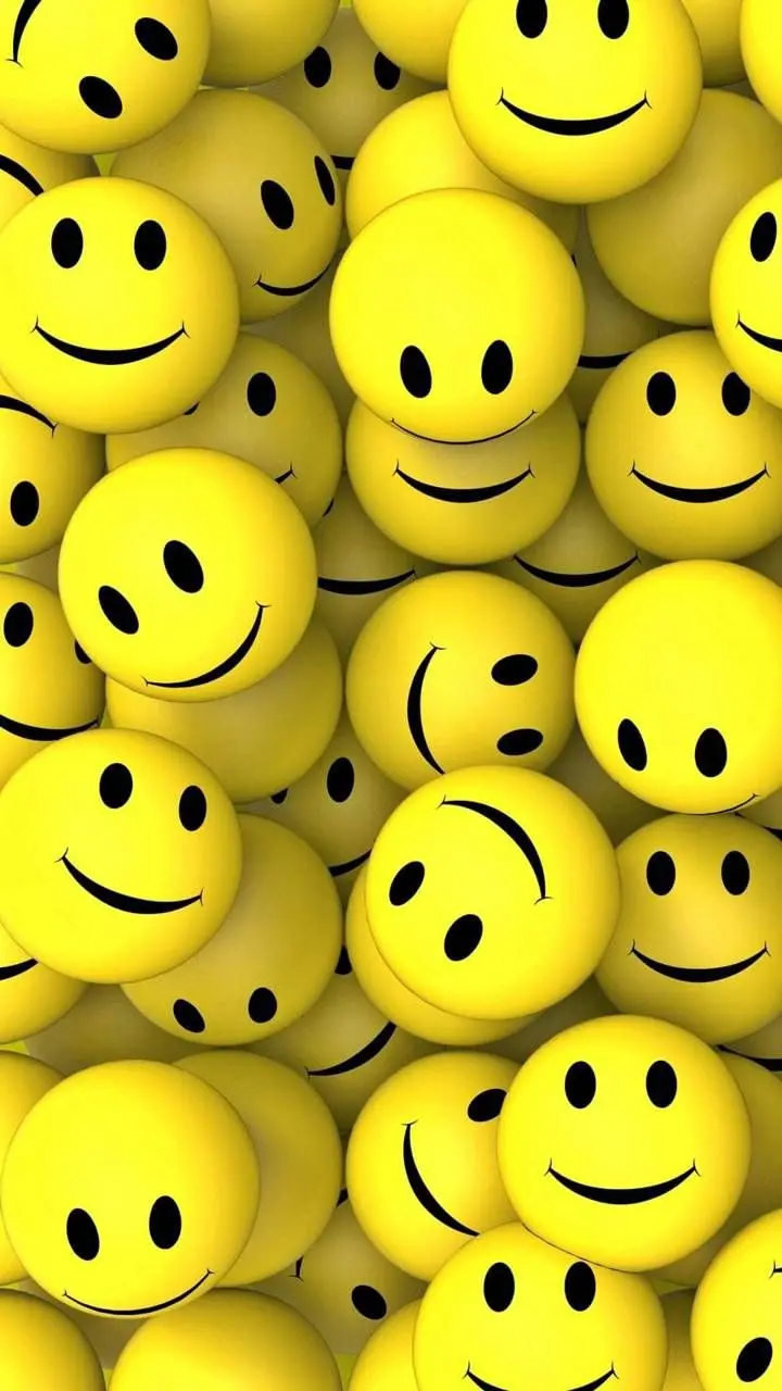 The latest emoji group of yellow smiling stickers with hd quality