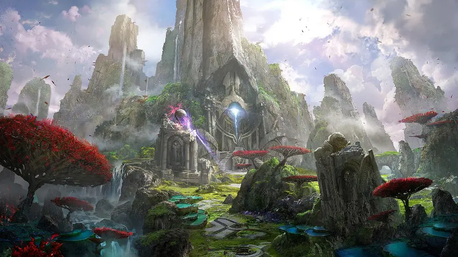 Gaming Wallpaper Spectacular and spectacular fantasy landscape in the game