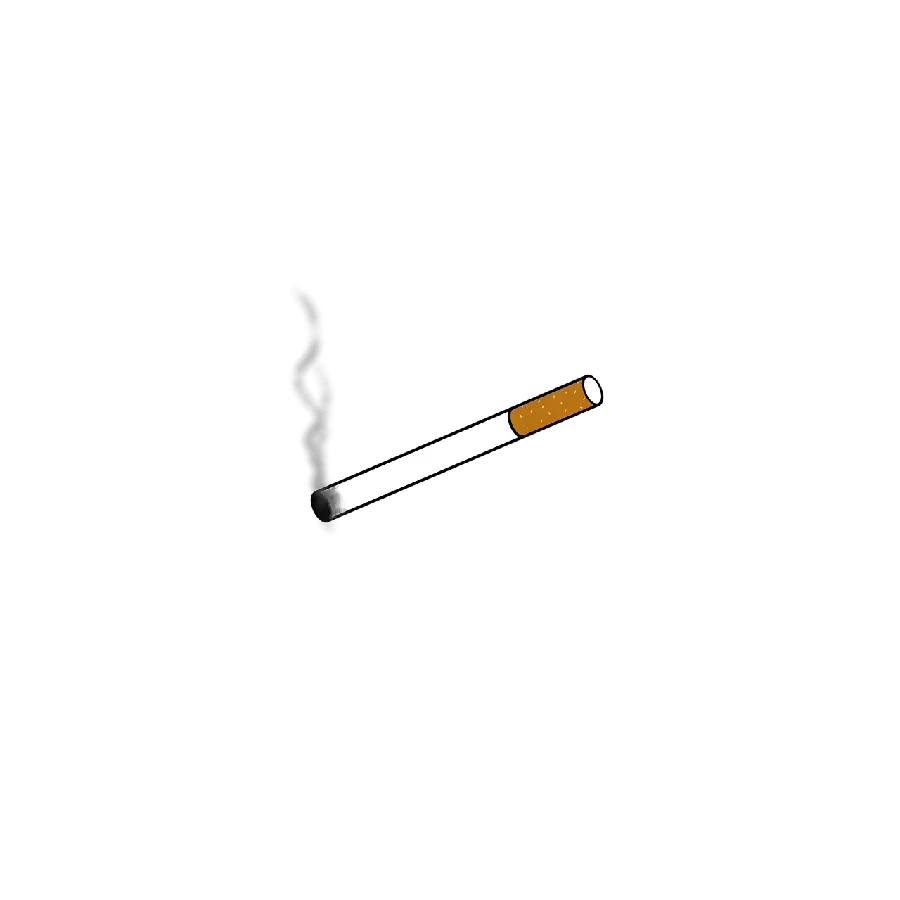 Download a simple background of black smoke and thin small cigarettes