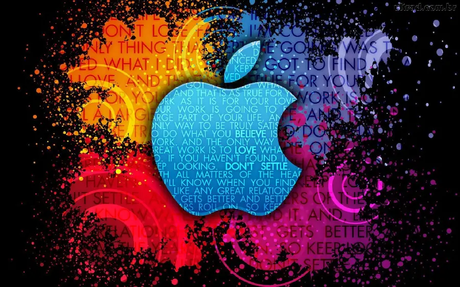 Colorful Apple Bitten Apple Wallpaper for MacBook