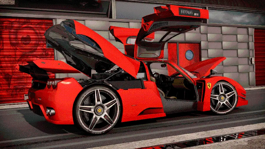 Fantasy image of Ferrari Enzo design with its amazing options
