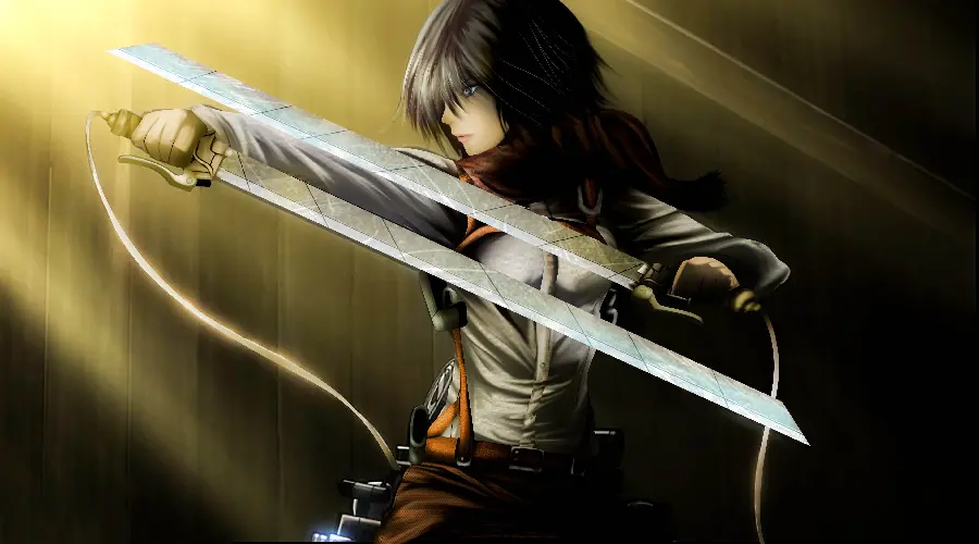 The Most Special Laptop Wallpaper with Beautiful 4K Design of Anime CharacterMikasa Ackerman 