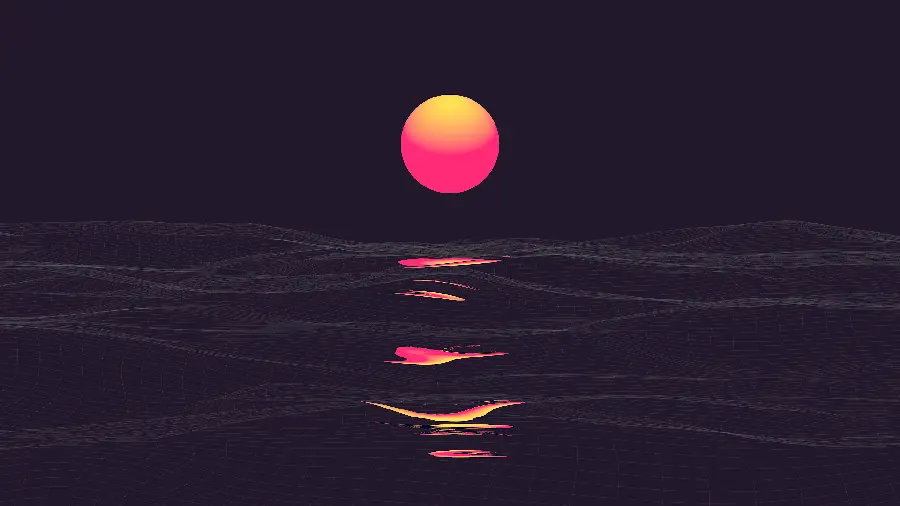 Beautiful graphic photo of the sunset scene in the game for the laptop background