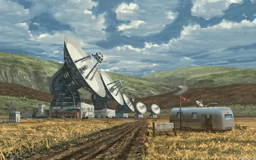 A pleasant picture of a satellite dish in Full HD quality