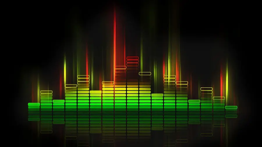 Download an admirable graphic image of an equalizer with a warm color theme