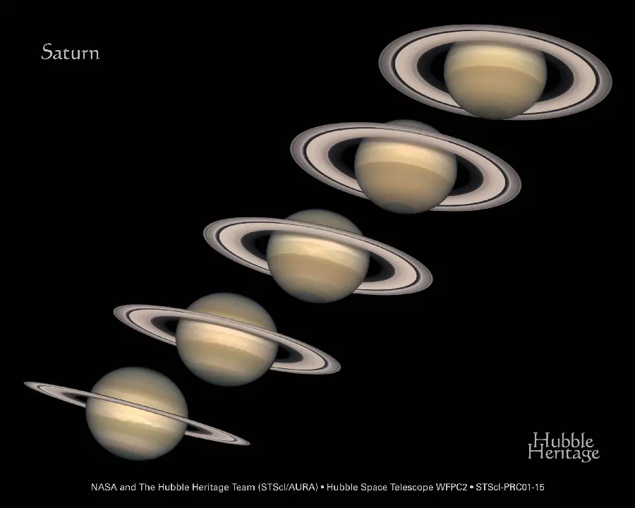 Interesting graphic view of Saturn and its rings for research