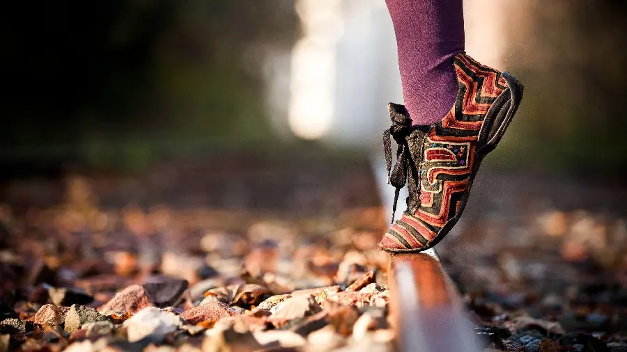 Unique artistic photo of sports shoes with a pleasant design