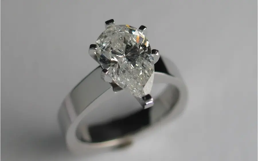 Stock photo of simple white diamond ring in hd quality
