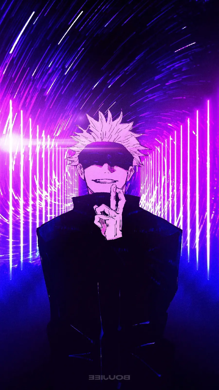 Most viewed digital photo of Gojo Satoru with purple theme 