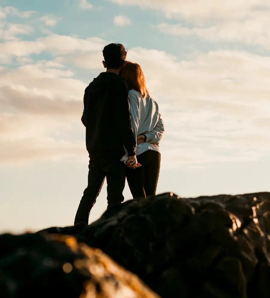 Spectacular stock photo of a girl and a boy in love with special quality