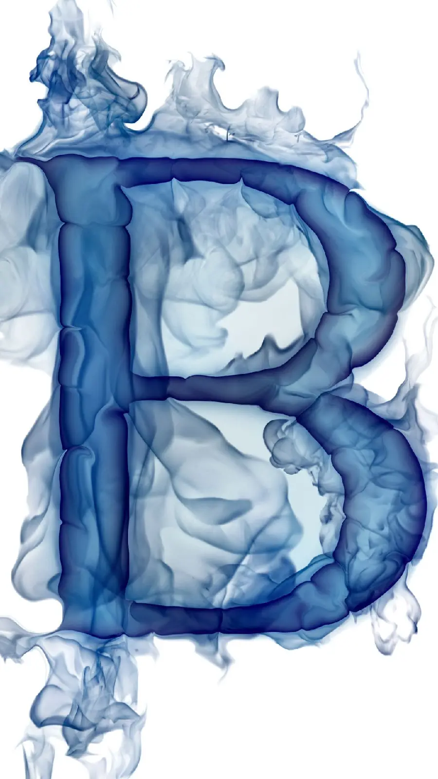 Free download of a beautiful profile picture of the English letter B with a blue font