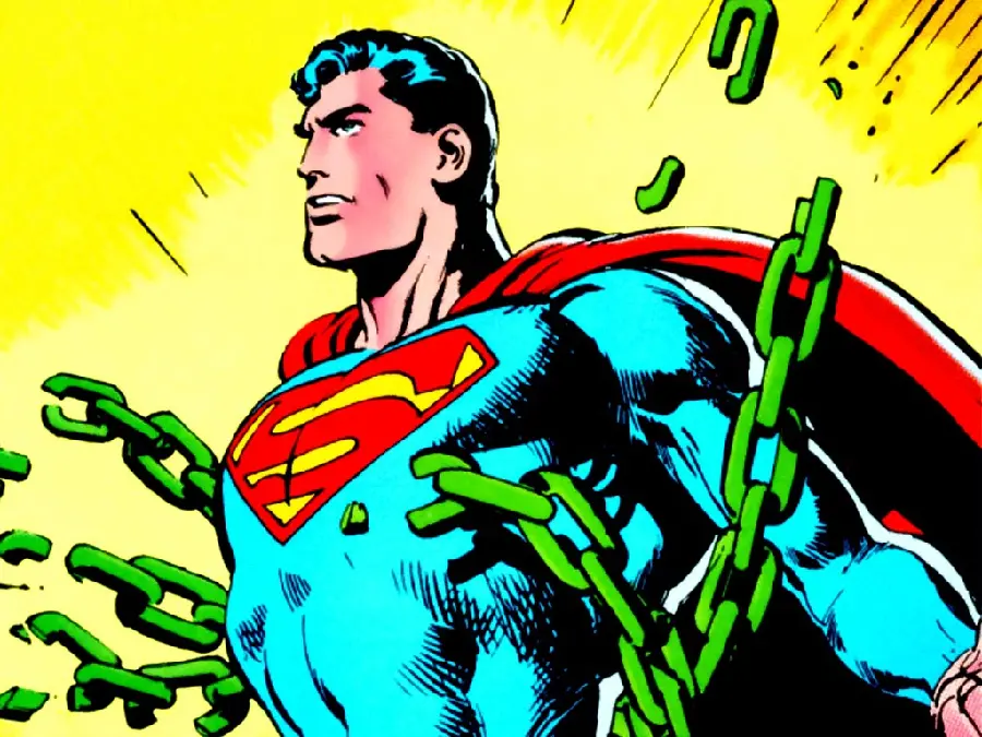 Superman's chain breaking graphic background for phone