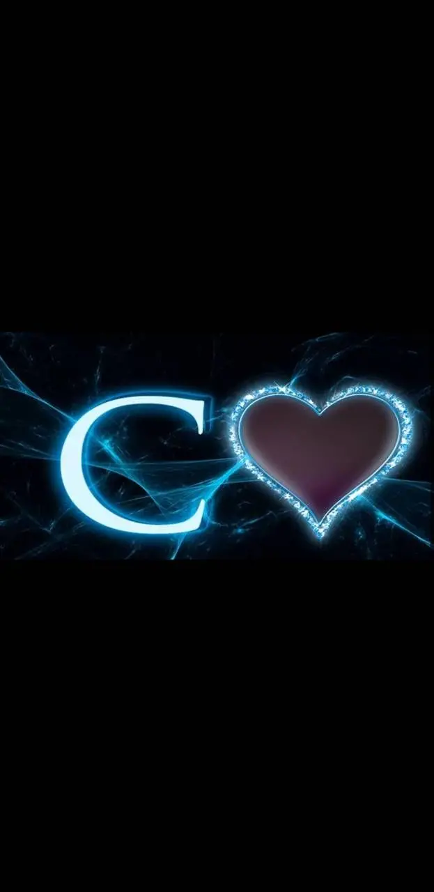 A brilliant view of the English letter c with a beautiful blue color for the profile 