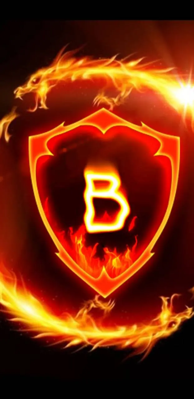 Fiery and cool wallpaper of the English B for Ios and Android